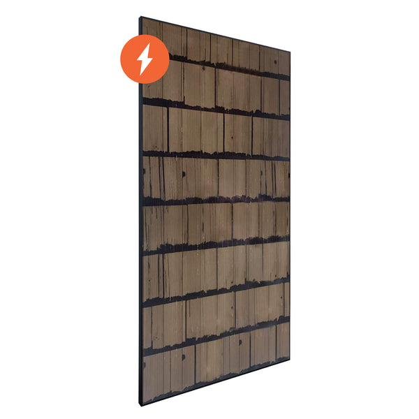 Solar Siding 305W - Brown Wood Tile Shingles Portrait